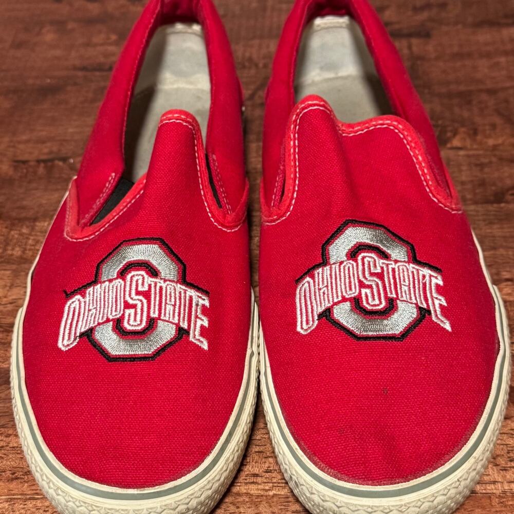 Ohio State Buckeyes Embroidered Canvas Shoes Size 12